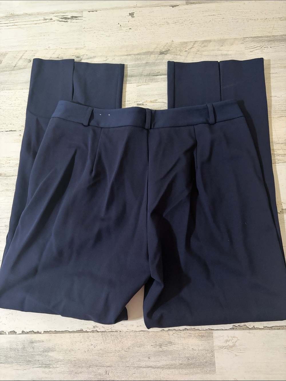 J McLaughlin Tailored Women's Navy Straight-Leg Trousers Size 10 - Picture 3 of 8